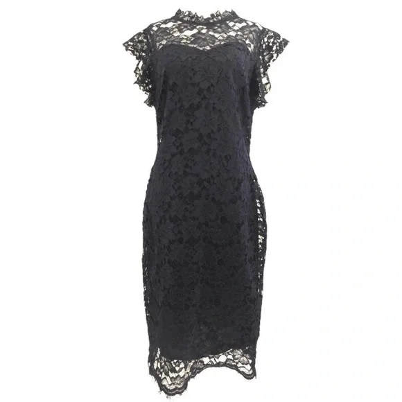 enfocus studio black lace dress Enfocus Studio Black Lace Evening Dress Size 14